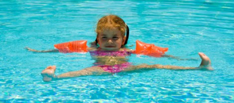 The pool represents gaming and the floaties represent you helping a new player. Symbolism, my man.
